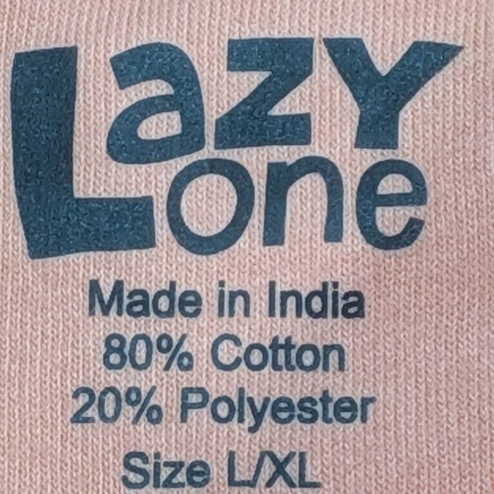 NEW Lazy One Sleep Hoodie Womens L XL Pink Cabin Chic Campcore Loungewear Kitsch - Picture 9 of 12